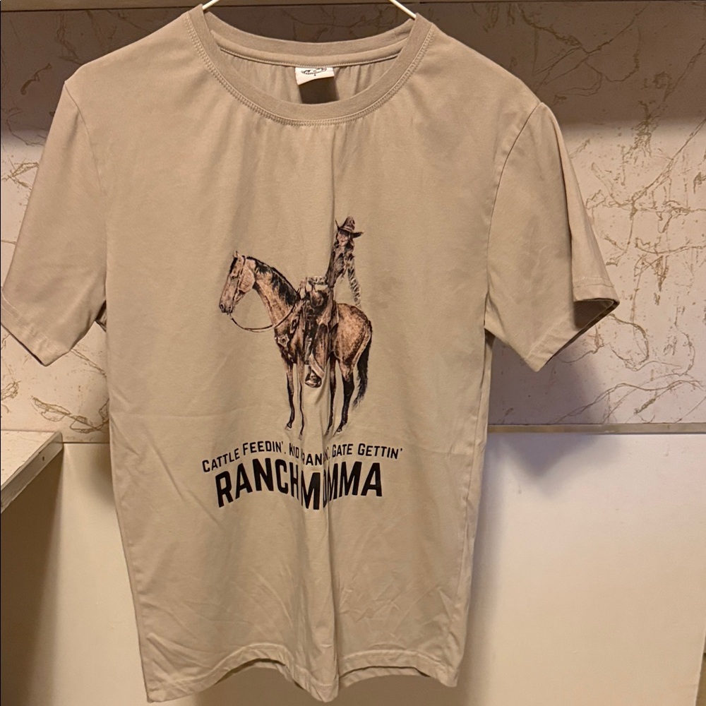 Tan Graphic Tee - Short Sleeve
